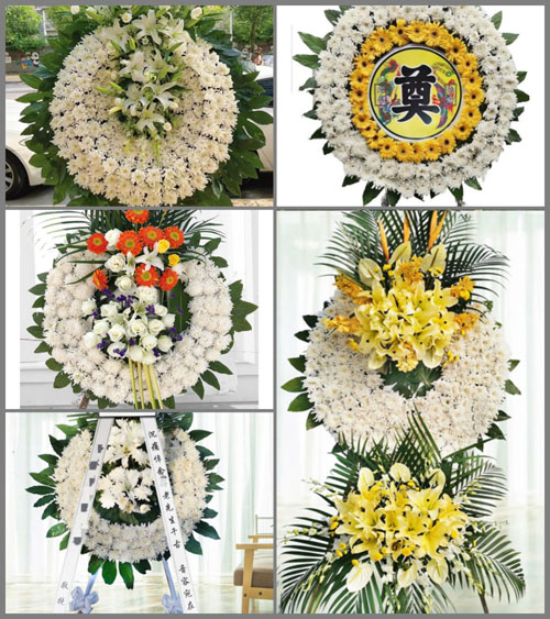山东济宁泗水县星村镇黑泥沟村花圈速递